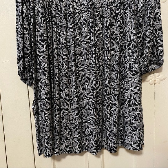 Old Navy Women's Drop-Waist Black With White Floral Dress Size XL New With Tag - Picture 6 of 11